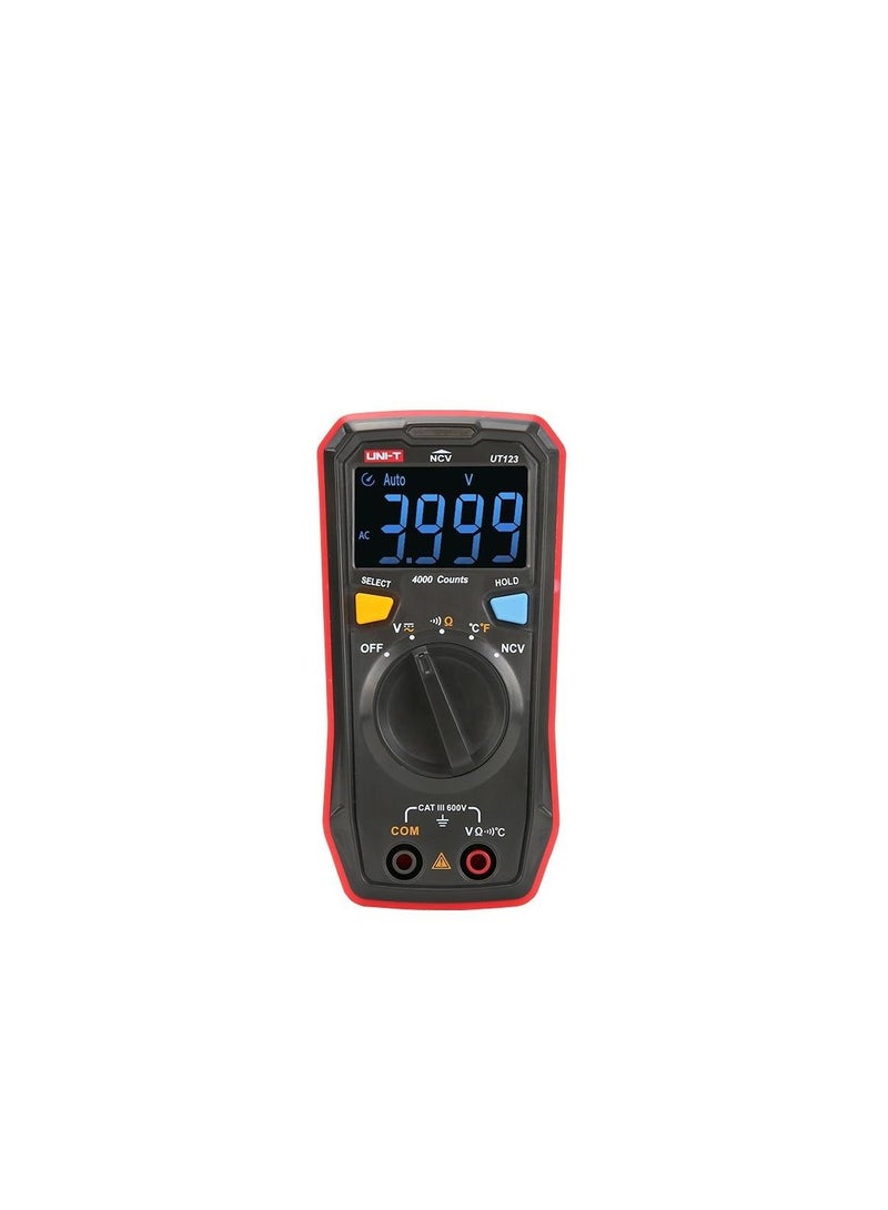 UNI-T UNI-T Digital Multimeter Residential AC/DC Voltage Resistance Temp NCV with LED Display-UT 123