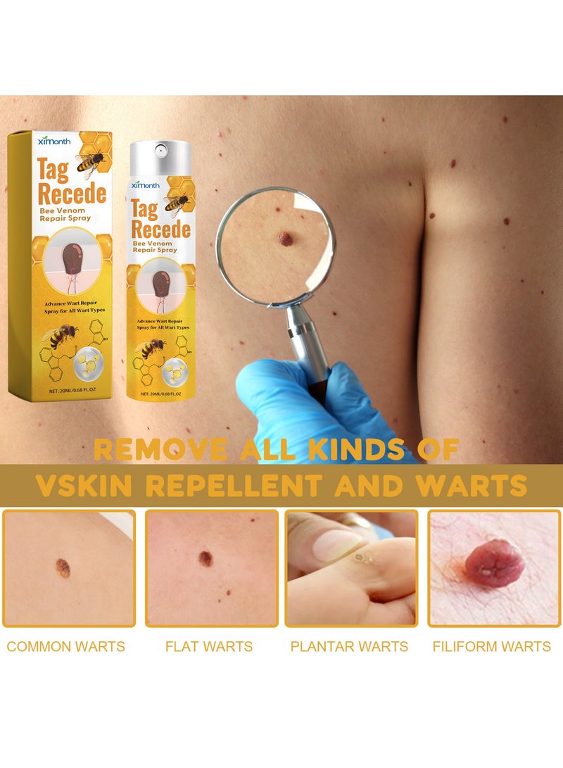ximonth 3-pack Bee Venom Wart Care Spray, Improves Pimples, Moles and Repairs Skin 20ml*3 - Image 4