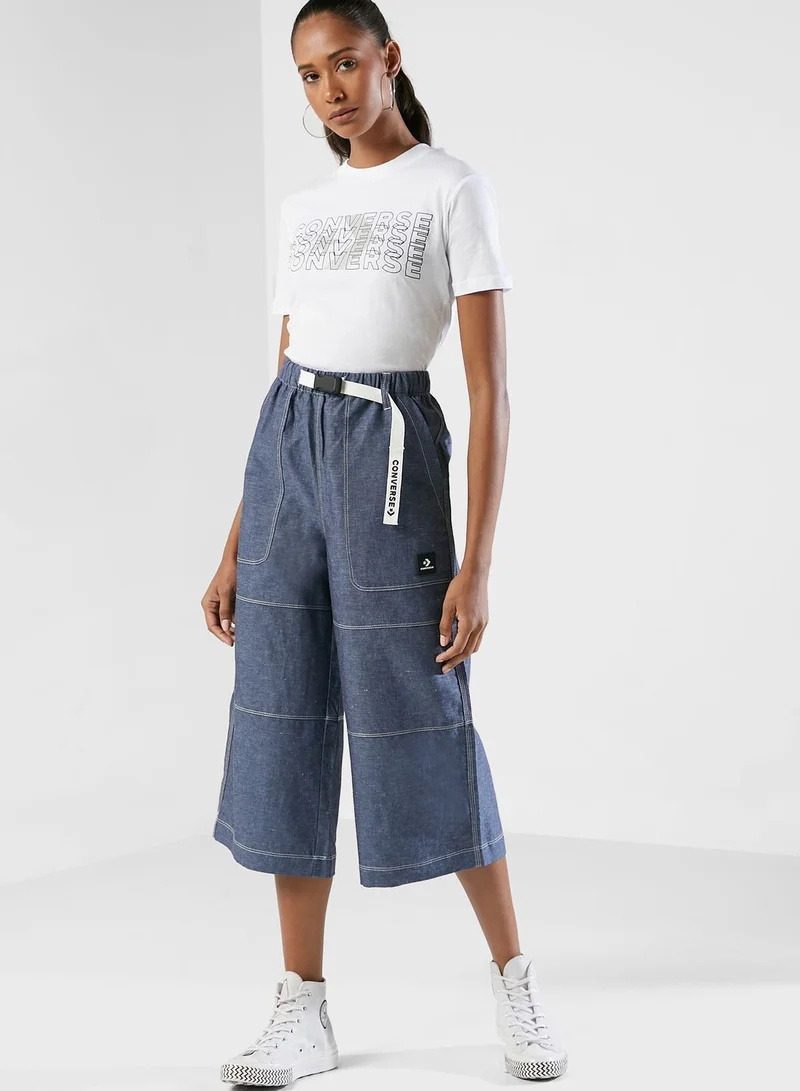 CONVERSE Chambray Culotte Pants
