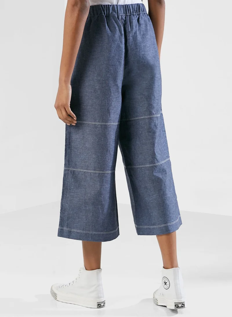 CONVERSE Chambray Culotte Pants