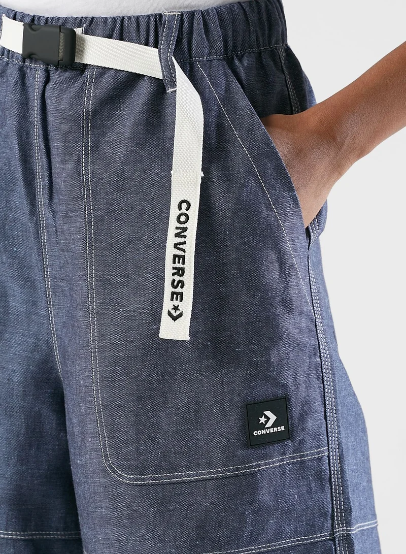 CONVERSE Chambray Culotte Pants