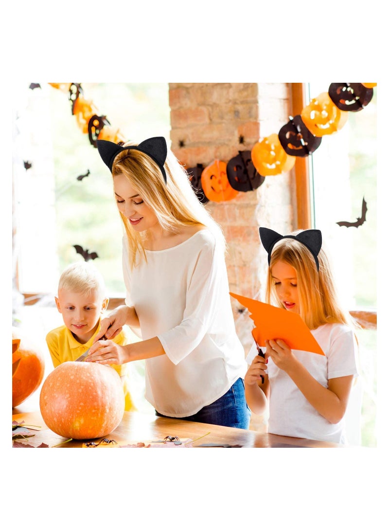 SYOSI رباط رأس آذان قطط، آذان قطط مصنوعة من قماش ناعم رباط رأس هالوين، رباط شعر أليس، ملحقات أزياء هالوين، زي أنيق للنساء والأطفال والفتيات، تنكر الأنيمي لحفلة تنكرية، كرة تنكرية (6 قطع) - Image 5