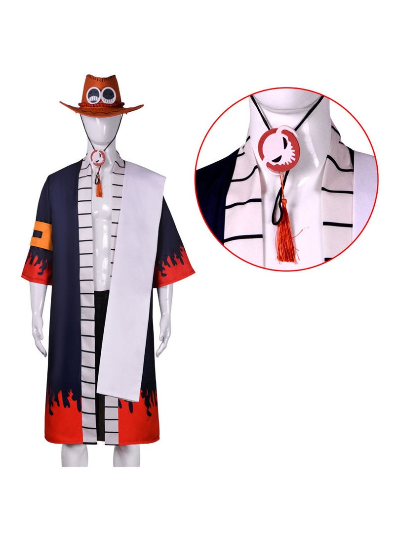 Generic - Anime One Piece cos suit Fire Fist Ace cosplay kimono full set of role-playing costumes Stage Dress Up Costume - Image 1