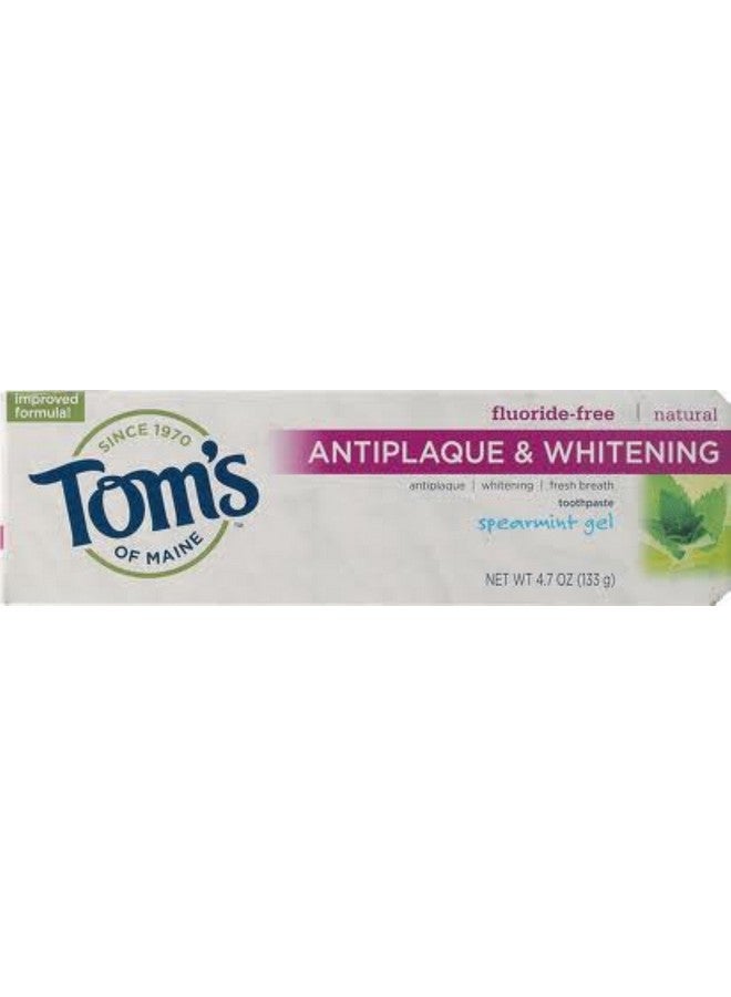 TOMS Tom'S Of Maine Antiplaque Plus Whitening Gel Spearmint 4.7 Oz (Pack Of 4) - Image 1