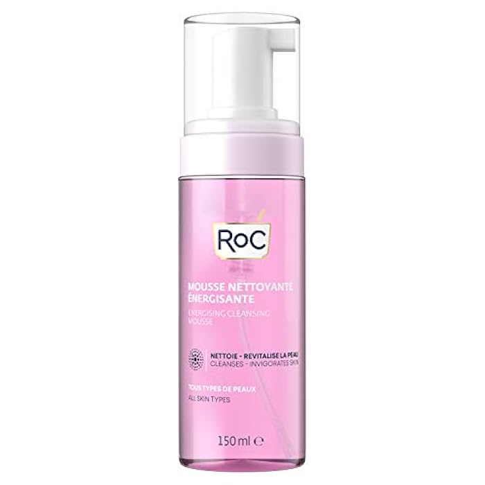Roc energising cleansing mousse facial cleanser cleanses and invigorates skin minimises allergy risks all skin types 150 ml - Image 1
