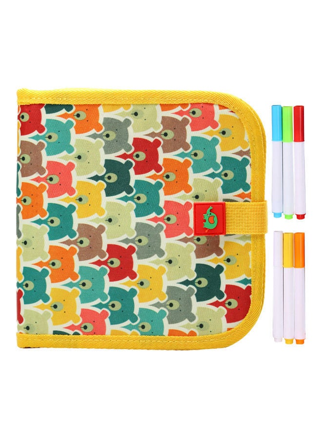 NIBEMINENT 10-Page Erasable Drawing Pad With 6 Colour Pens Little Bear - Image 1