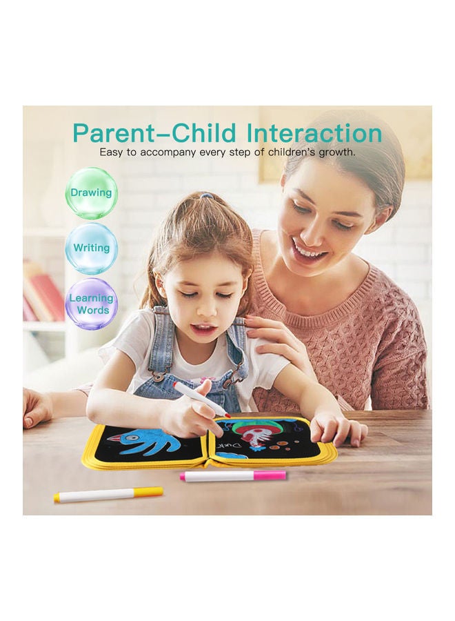 NIBEMINENT 10-Page Erasable Drawing Pad With 6 Colour Pens Little Bear - Image 3