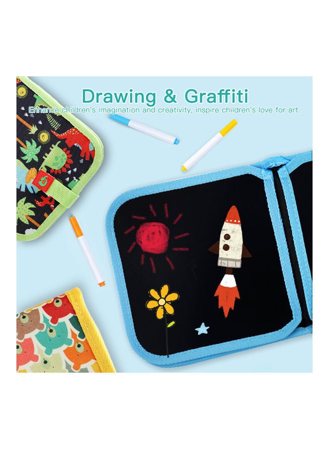 NIBEMINENT 10-Page Erasable Drawing Pad With 6 Colour Pens Little Bear - Image 5