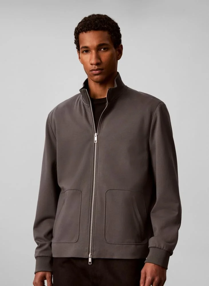 Zip-Thru Knit Travel Jacket