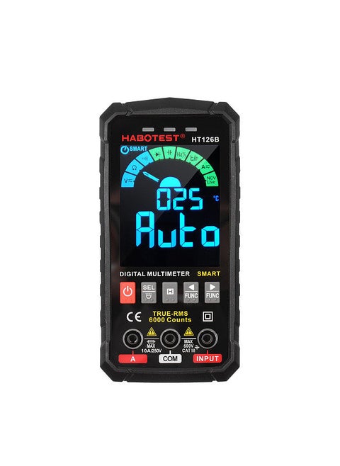 Smart Digital Multimeter 6000 Counts True RMS Auto-ranging VA Color Screen Electrical Tester Voltmeter Ammeter Temperature Measuring