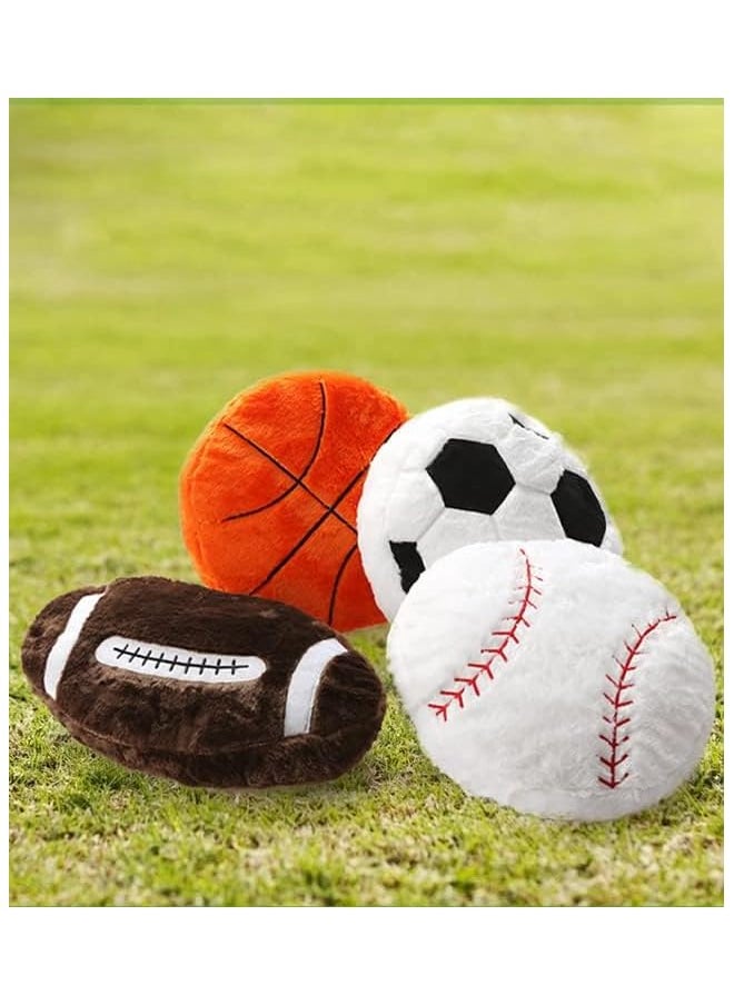 The Bros Football Plush Pillow Fluffy Durable Stuffed, Football Throw Pillow Ball Sports, Ball Pillow Soft Durable Sports Toy Sofa Room Decoration Soft Sports Toy Gift (White+Black)  - Image 2