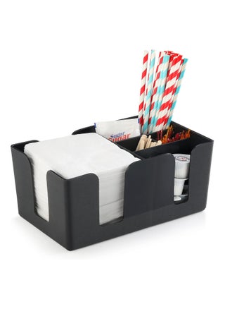 Bar Cafe Caddy Organizer Coffee with 6 Compartments,Tea,Tissue, Black - pzsku/ZAAA54F51478480B615E2Z/45/1748385485/dafdf06a-1fe2-4e2d-ae9a-f67f292445dc