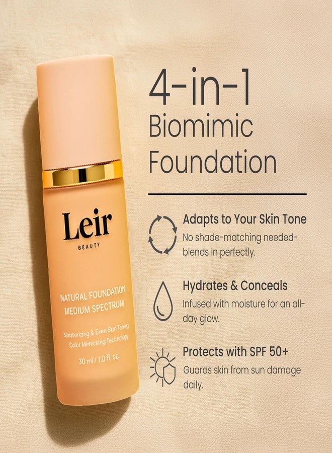 TQIUH Leir Beauty Foundation, Leir Beauty Foundation 4 in 1 - Color Changing Foundation,Medium Spectrum Full Coverage Concealer with Spf 50+,Longwearing and Waterproof (1pcs) - Image 2