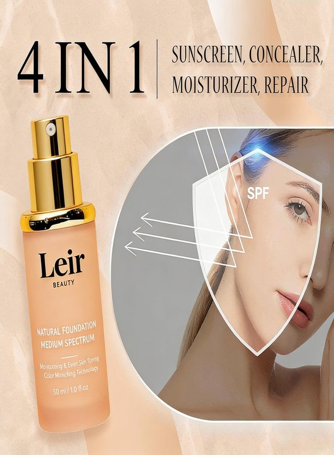 TQIUH Leir Beauty Foundation, Leir Beauty Foundation 4 in 1 - Color Changing Foundation,Medium Spectrum Full Coverage Concealer with Spf 50+,Longwearing and Waterproof (1pcs) - Image 4
