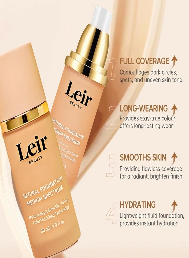 TQIUH Leir Beauty Foundation, Leir Beauty Foundation 4 in 1 - Color Changing Foundation,Medium Spectrum Full Coverage Concealer with Spf 50+,Longwearing and Waterproof (1pcs) - Image 5