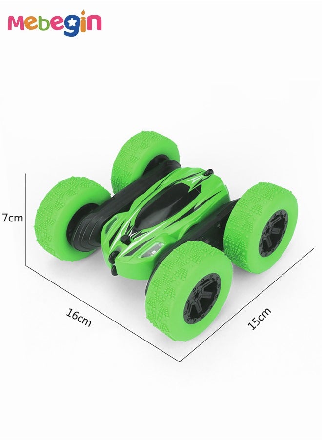 MEBEGIN - 2.4Ghz RC Stunt Car Toy, 360°Double Side Flips Rotating RC Car, Rechargeable Remote Control Car, Portable Remote Control Double-sided Dump Truck, 2 AA Battery (Not Included) for RC Controller, Suitable for Indoor and Outdoor, Ideal Gift for Kids, 15*16*7cm - Image 1