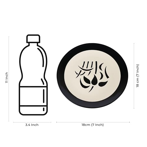 Caffeine Ceramic Handmade Stoneware Black Imperial Quarter Plate 7”(Set of 4 Dishwasher & Microwave Safe) - Image 5