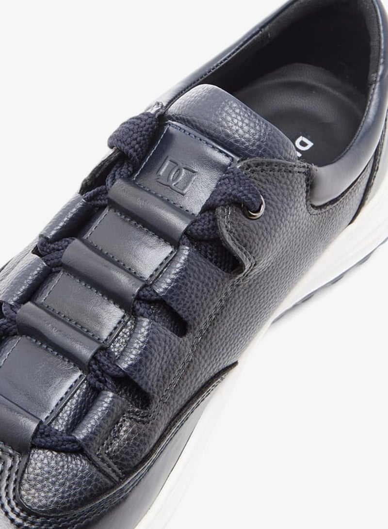 دوتشيني سنيكرز رجالي بنسيج مزخرف وإغلاق برباط - Image 4