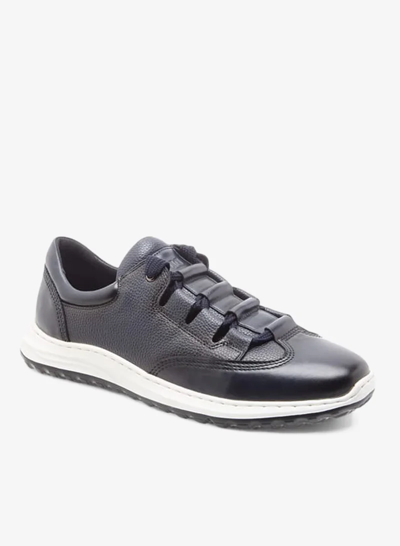 DUCHINI Men's Textured Sneakers with Lace-Up Closure