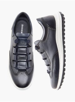 DUCHINI Men's Textured Sneakers with Lace-Up Closure  - Image 1