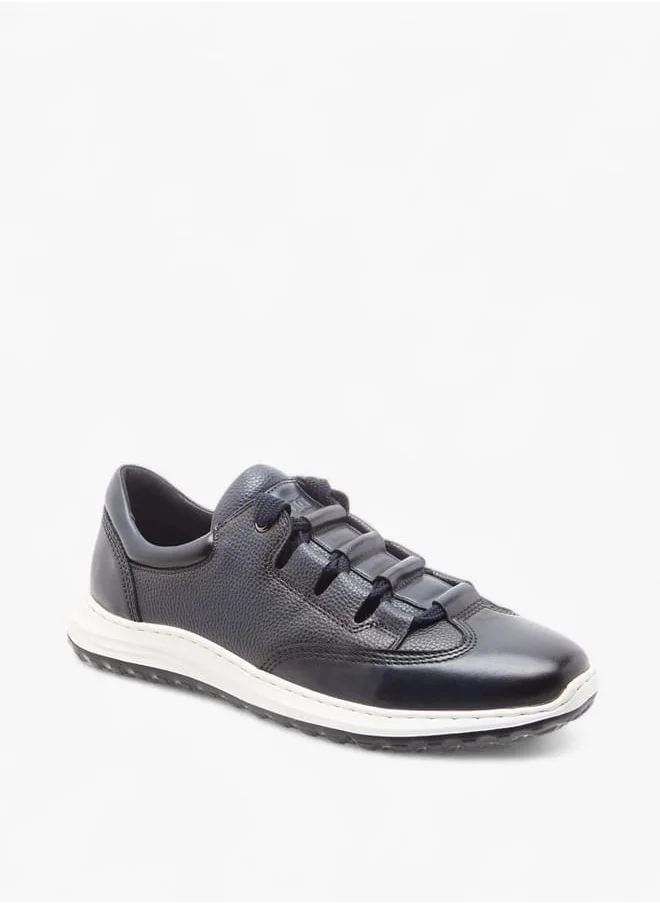 DUCHINI Men's Textured Sneakers with Lace-Up Closure