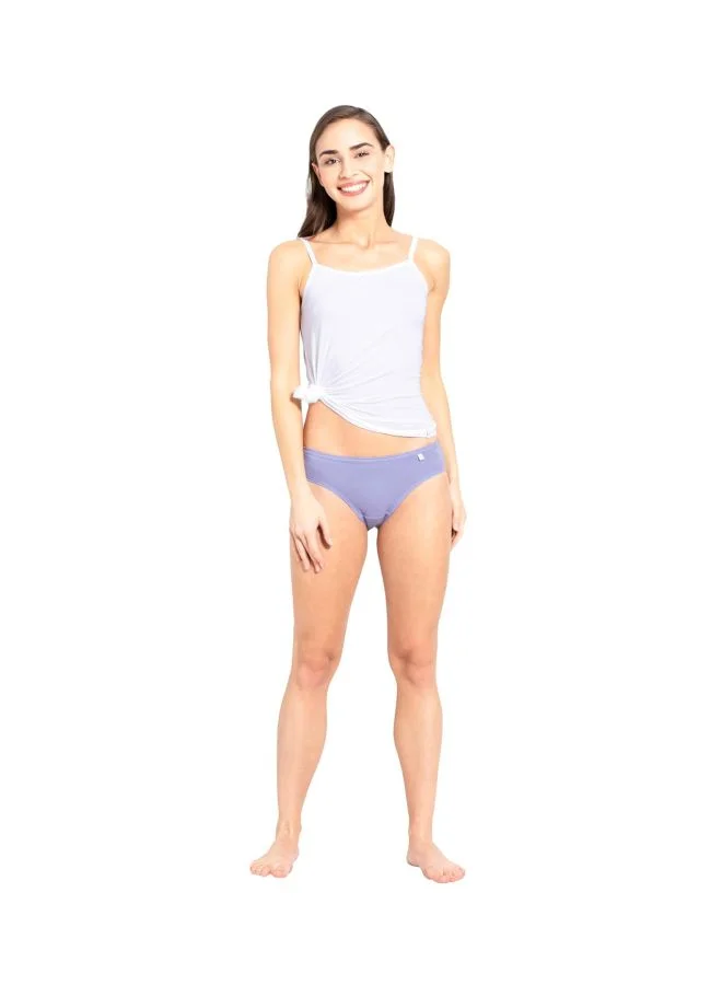 Jockey Light Assorted 1410 Women Medium Coverage Super Combed Cotton Mid Waist Bikini with Concealed Waistband Pack of 3 for Women | Best Price UAE