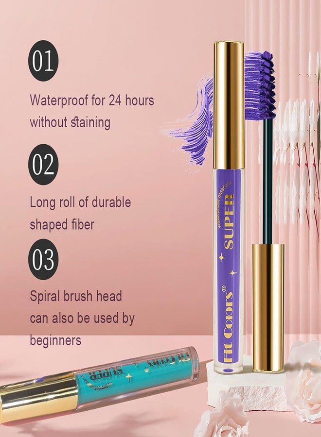 RoseFlower Colored Mascara Set, 6 Colorful Waterproof Mascaras - Charming, Long Lasting & Voluminous for Eye Makeup - Image 4