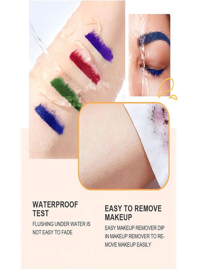 RoseFlower Colored Mascara Set, 6 Colorful Waterproof Mascaras - Charming, Long Lasting & Voluminous for Eye Makeup - Image 3