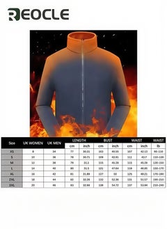 REOCLE Warm Sherpa Jacket for Men Winter Coats Outwear Winter Full-Zip Polar Fleece Sport Jacket with Pockets Unisex 360-Degree Ultra-Warm Sherpa Jacket Grey  - Image 5