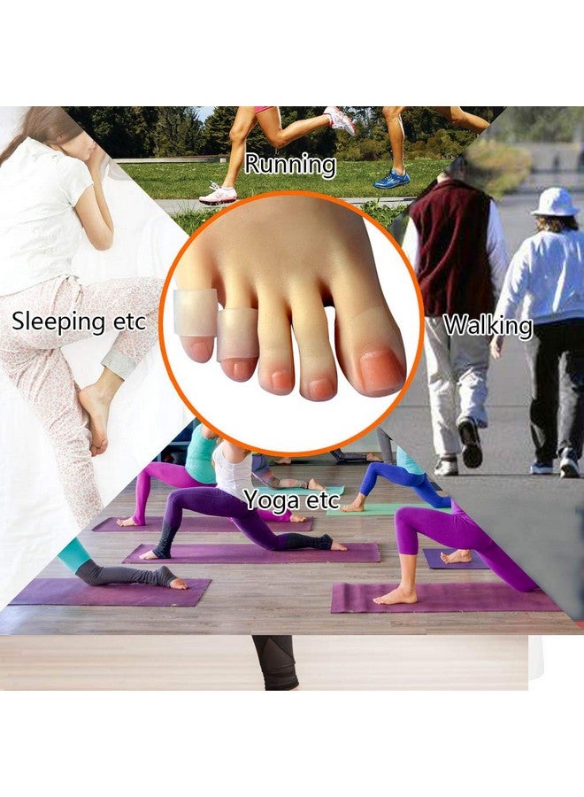 مجموعة من 10 قطع من واقيات أصابع القدم الوردية من هوجو، أغطية أصابع القدم، تحمي أصابع القدم من الاحتكاك، وأظافر القدم النامية تحت الجلد، والذرة، والبثور، وأصابع القدم المطرقية، وغيرها من مشاكل أصابع القدم المؤلمة، بلون شفاف - Image 4