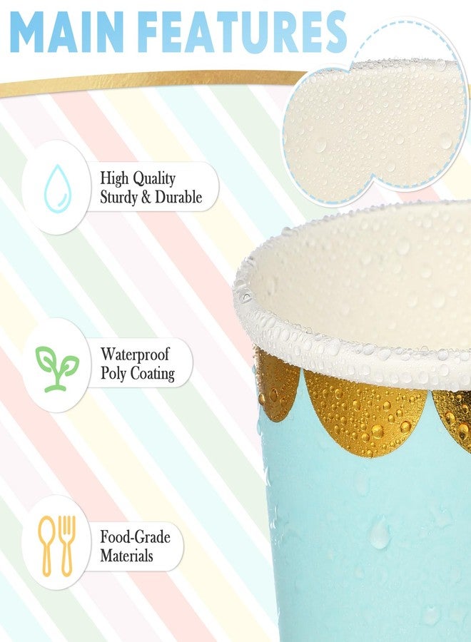 Willinglong 60 Pack Ice Cream Cups 9 oz Ice Cream Bowls Disposable Snack Paper Bowls Cupcake cups Party Supplies and Cups for Sundae Yogurt Dessert Soup for Birthday Baby Shower Party Decorations - Image 3