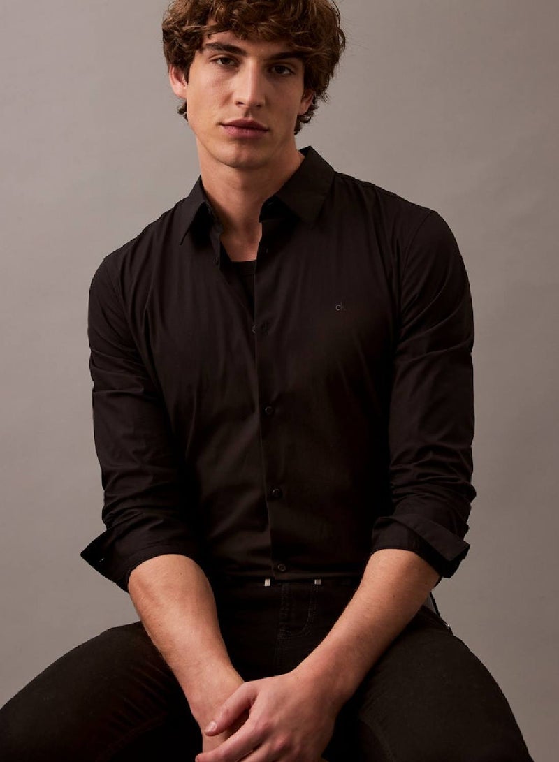 CALVIN KLEIN Slim Stretch Button-Down Shirt  - Image 3