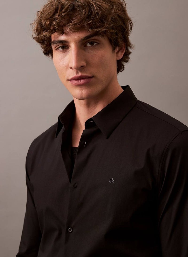 CALVIN KLEIN Slim Stretch Button-Down Shirt  - Image 4