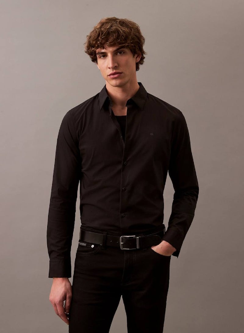 CALVIN KLEIN Slim Stretch Button-Down Shirt  - Image 1