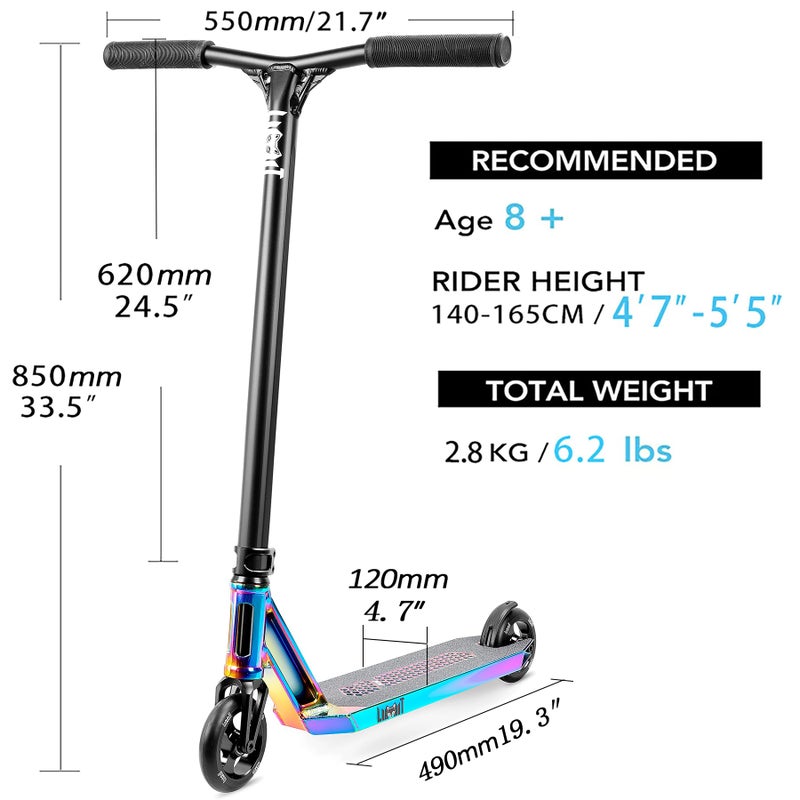Limit LMT72AZ Lightweight Pro Stunt Scooter for Teens 8+ Years Old and Adults Professional Trick Freestyle Scooters for Intermediate and Advanced - Image 2
