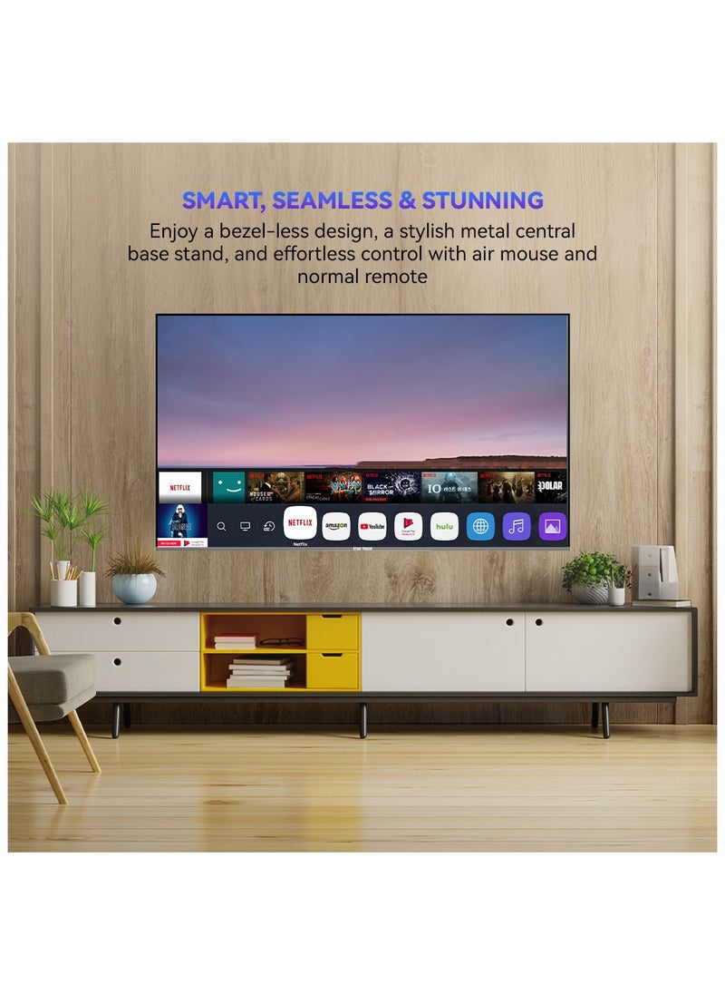 STAR TRACK Star Track Ultra QLED TV 75 inch 4K HDR10+ WebOS Metal Central Base Stand| 110% Color Volume with Quantum dot| 400 Nits Ultra Bright Display| Dolby Vision Atmos| Air Mouse Remote| Apple AirPlay & Home  - Image 4