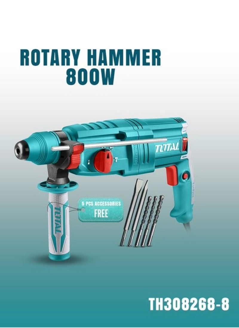 TOTAL T0TAL TH308268-8 Industrial Power 800W Rotary Hammer Drilling machine  - Image 1