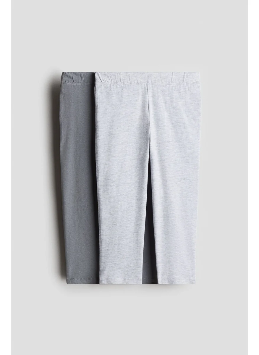 H&M 2-Pack Jersey Capri Leggings