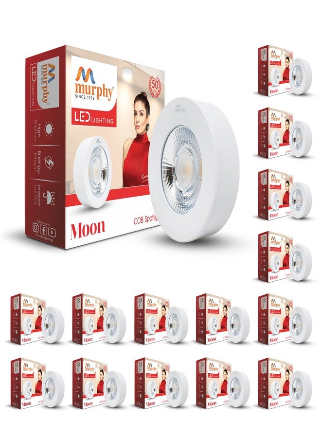 Murphy 5 Watts Moon Round Led COB Surface Cabinet/Ceiling Down Light (Pack of 15, Warm White) - Image 1