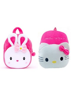 Blue Tree Blue Tree Kids School Bag Soft Plush Backpack Cartoon Bags Mini Travel Bag for for Girls Boys Toddler Baby Hello Kitty & Konggi Rabbit  - Image 1