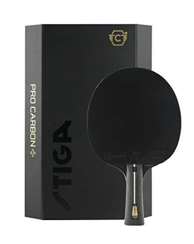 STIGA Pro Carbon + Table Tennis Bat for Advanced Offensive Competitive Players - ITTF Approved, Touch Carbon Technology - Enhanced Speed, Control and Comfort – Black/Red - Image 1