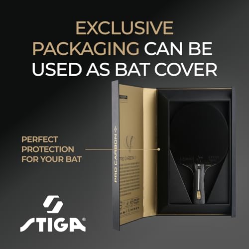 STIGA Pro Carbon + Table Tennis Bat for Advanced Offensive Competitive Players - ITTF Approved, Touch Carbon Technology - Enhanced Speed, Control and Comfort – Black/Red - Image 5