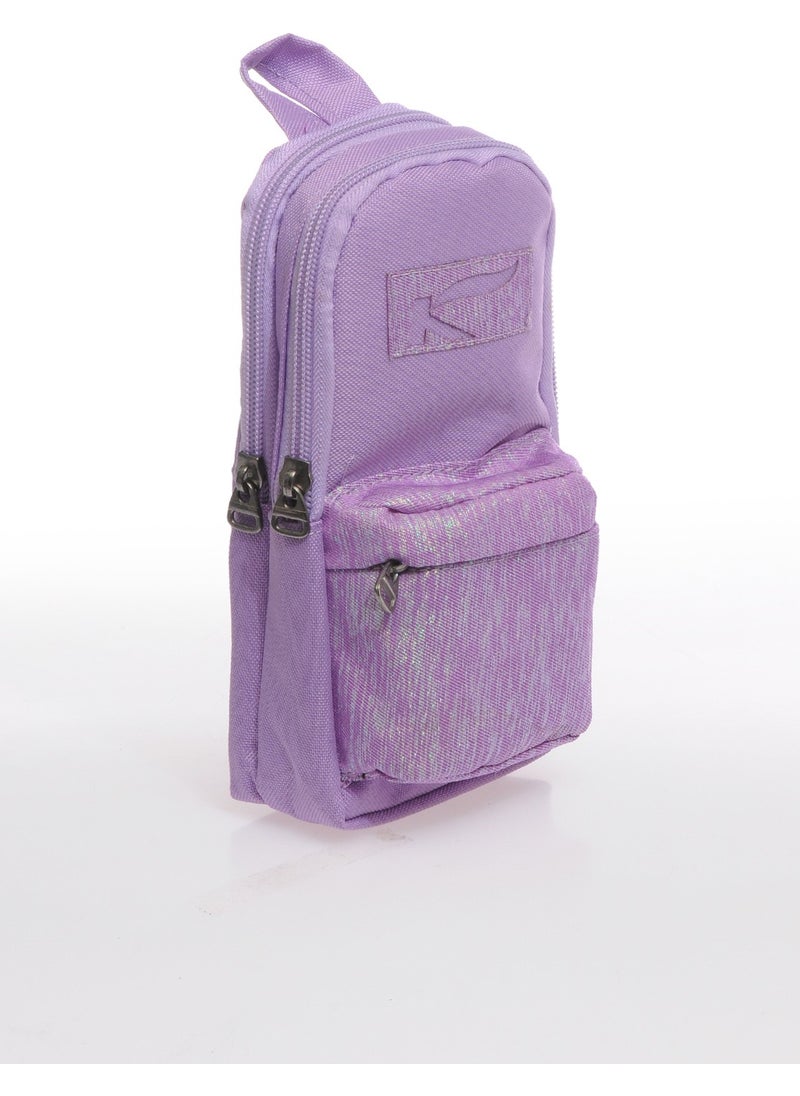 KAUKKO - Bright Glitter Pencil Bag (Pen Holder) Lilac K2122 - Image 1