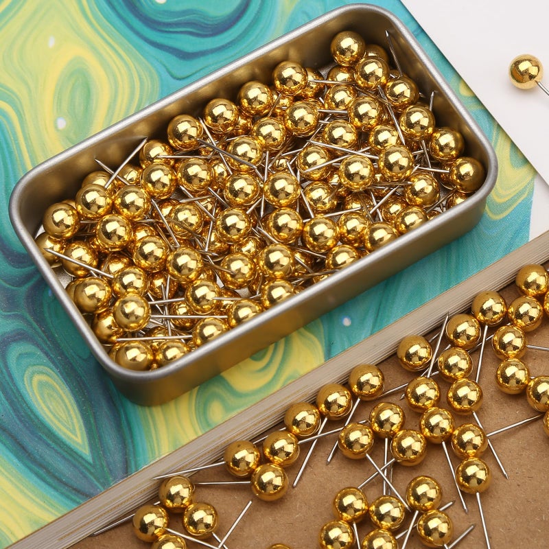 dcdcee Golden Push pins for Home Office Bulletin Boards and corkboards (Golden) - Image 5
