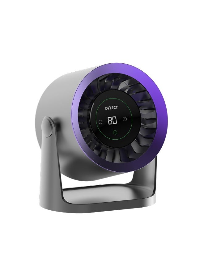 Dylect® Briza Storm Rechargeable Fan | 4000mAh Battery | TruSilent BLDC Motor | 6-Speed | 11h Runtime | Touch LED Display | Type-C | Turbo Airflow | Portable Fan | Home & Beyond | Champagne Mist