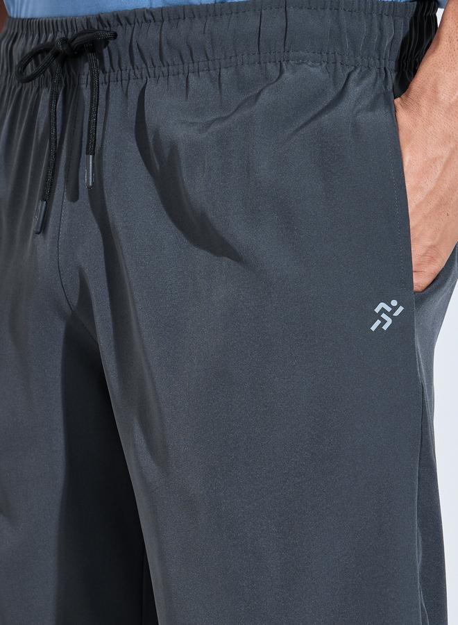 Styli Men Grey Woven Running Shorts with Side Pocket - Image 4