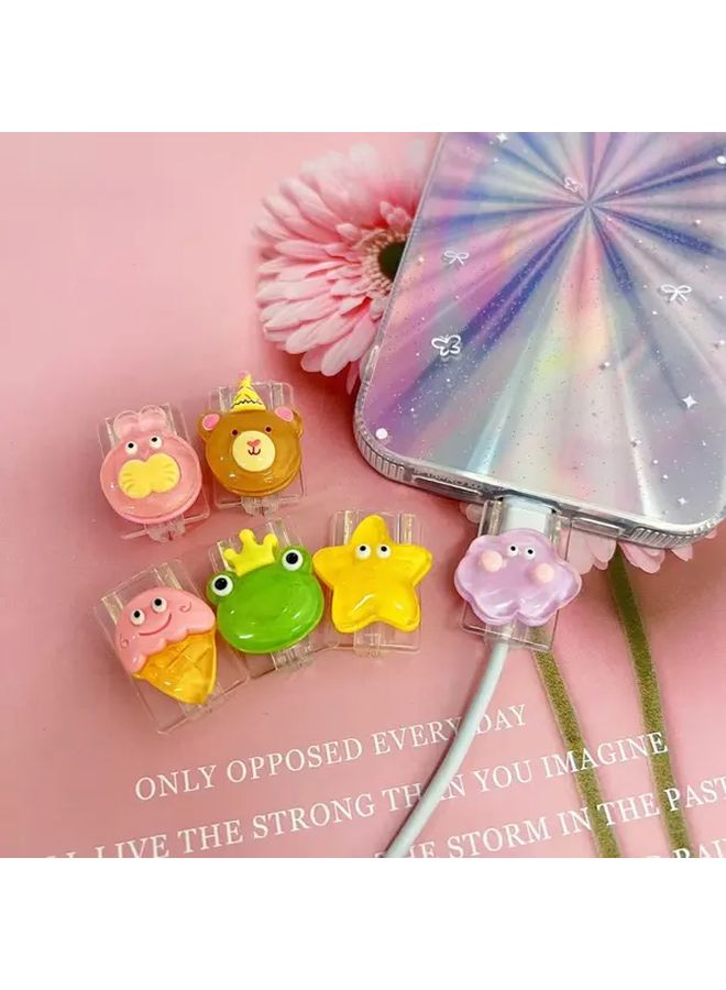 Animal Design TPU Charging Cable Protector Rabbit Shape Anti Slip Data Cable Cover - Image 1