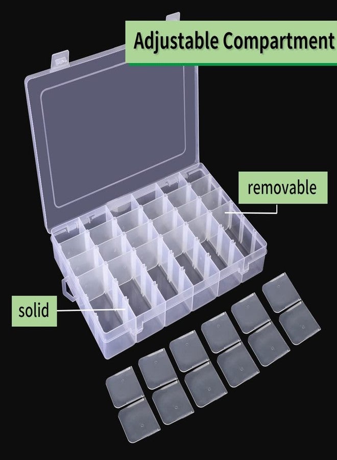 Opret Jewelry Organizer, Plastic Jewelry Box(36 grids) with Adjustable Dividers Earring Storage Containers - Image 3