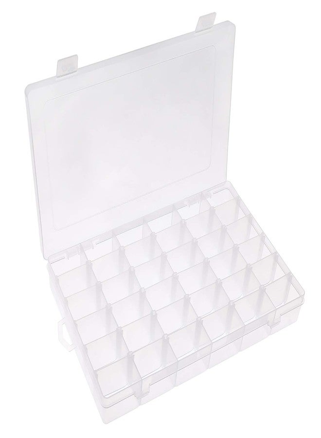 Opret Jewelry Organizer, Plastic Jewelry Box(36 grids) with Adjustable Dividers Earring Storage Containers - Image 1