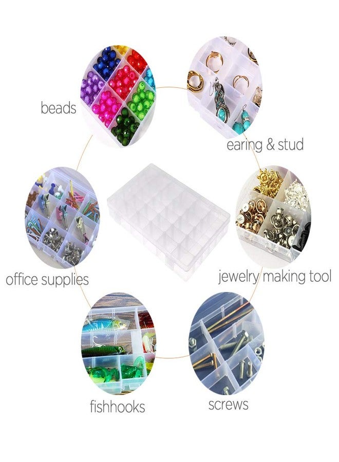 Opret Jewelry Organizer, Plastic Jewelry Box(36 grids) with Adjustable Dividers Earring Storage Containers - Image 5